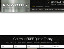 Tablet Screenshot of kingsvalleypaving.com